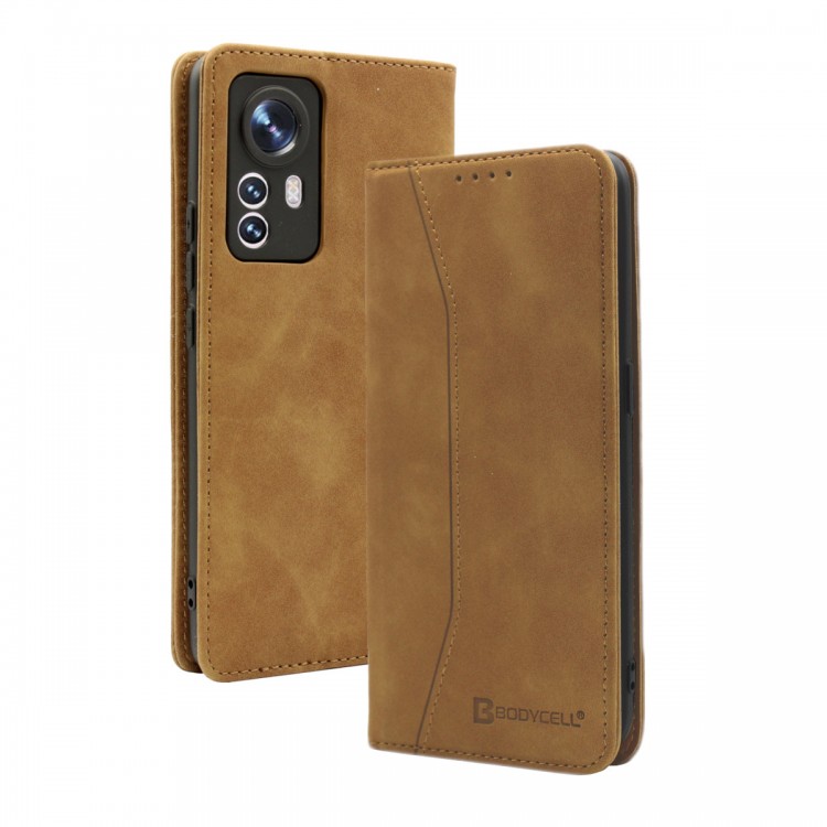 Bodycell Book Case Pu Leather Xiaomi 12 Pro Brown