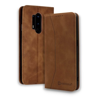 Bodycell Book Case Pu Leather OnePlus 8 Pro Brown