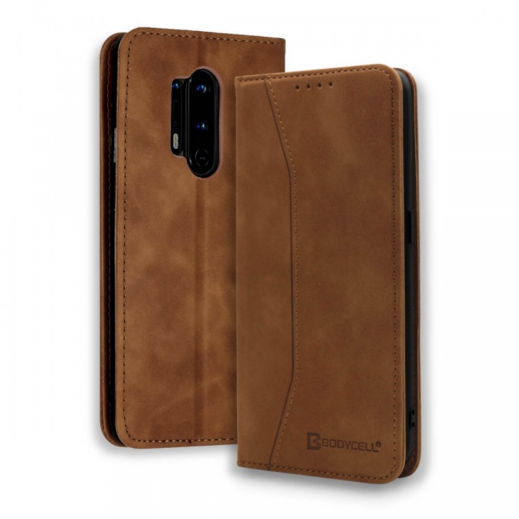 Bodycell Book Case Pu Leather OnePlus 8 Pro Brown