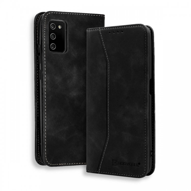 Bodycell Book Case Pu Leather Samsung A02s Black