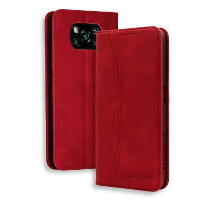 Bodycell Book Case Pu Leather Xiaomi Poco X3 NFC/X3 Pro Red