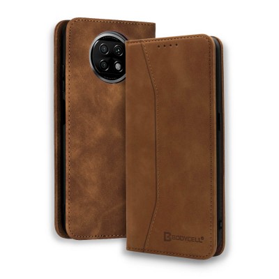 Bodycell Book Case Pu Leather Xiaomi Note 9T Brown