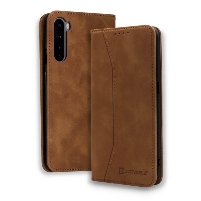 Bodycell Book Case Pu Leather OnePlus Nord  Brown
