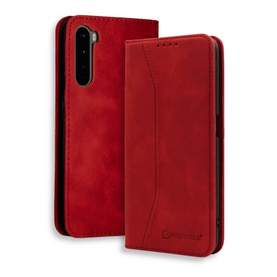 Bodycell Book Case Pu Leather OnePlus Nord  Red