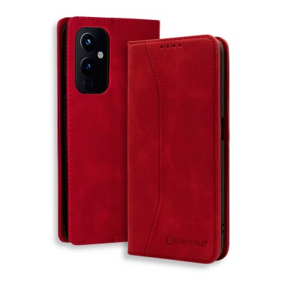 Bodycell Book Case Pu Leather OnePlus 9  Red