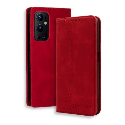 Bodycell Book Case Pu Leather OnePlus 9 Pro Red