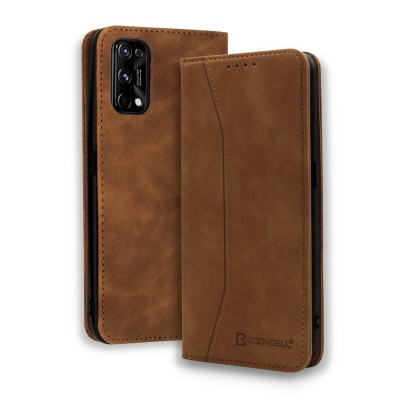 Bodycell Book Case Pu Leather Realme 7 Pro Brown
