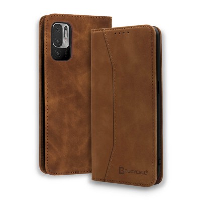 Bodycell Book Case Pu Leather Xiaomi Note 10 5G/Note 10T 5G Brown Bodycell Book Case Pu Leather Xiaomi Note 10 5G/Note 10T 5G Brown