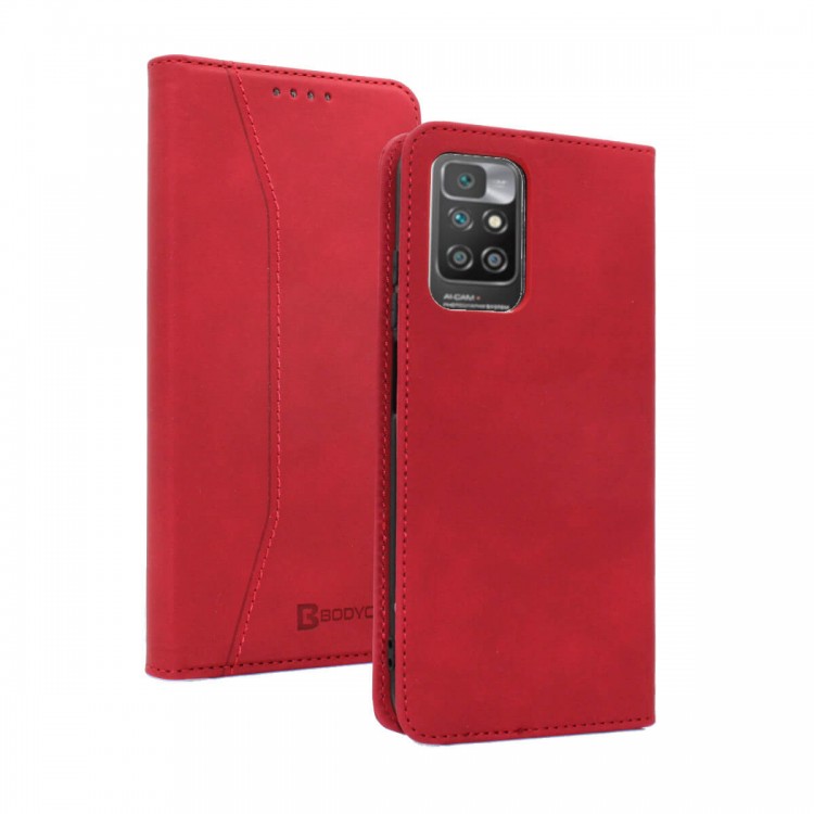 Bodycell Book Case Pu Leather Xiaomi Redmi 10/Note 11 4G Red