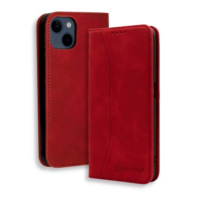 Bodycell Book Case Pu Leather iPhone 13 Mini Red