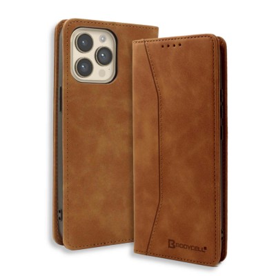 Bodycell Book Case Pu Leather iPhone 13 Pro Max Brown