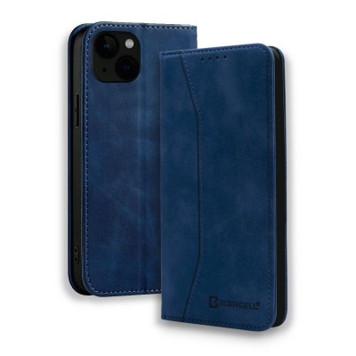 Bodycell Book Case Pu Leather iPhone 13  Blue