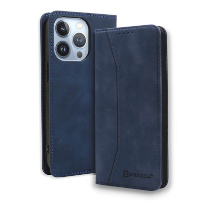 Bodycell Book Case Pu Leather iPhone 13 Pro Max Blue