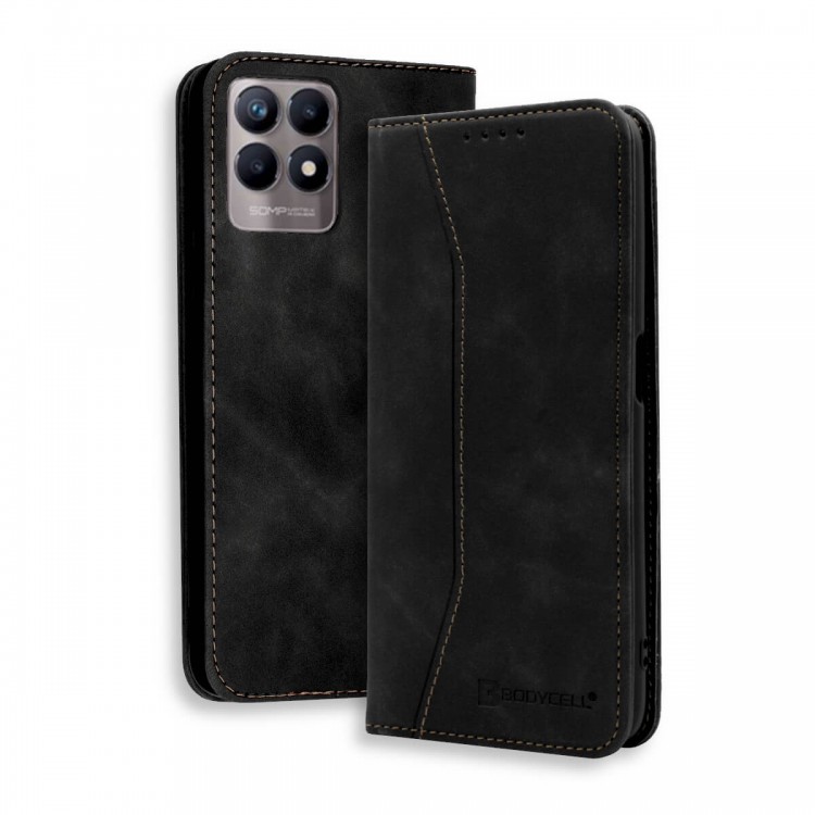 Bodycell Book Case Pu Leather Realme 8i Black