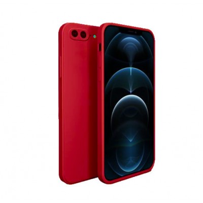 Bodycell Square Liquid Silicon Case iPhone 7/8 Plus Red