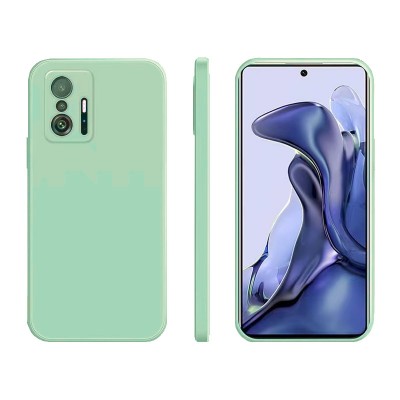 Bodycell Square Liquid Silicon Case Xiaomi 11T/11T Pro Light Green