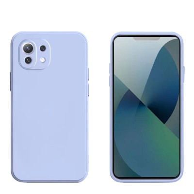 Bodycell Square Liquid Silicon Case Xiaomi Mi 11 Lite 4G/5G Light Blue