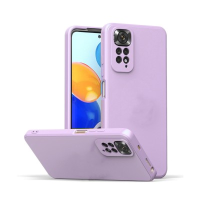 Bodycell Square Liquid Silicon Case Xiaomi Note 11 Pro Plus 5G Light Violet