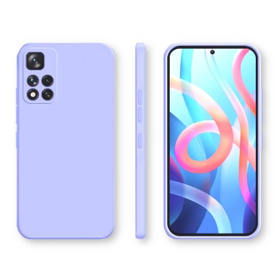 Bodycell Square Liquid Silicon Case Xiaomi Note 11T/Note 11s 5G/Poco M4 Pro 5G Light Blue