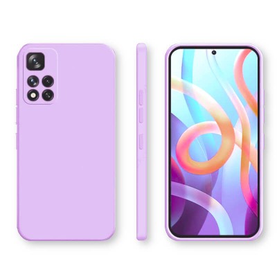 Bodycell Square Liquid Silicon Case Xiaomi Note 11T/Note 11s 5G/Poco M4 Pro 5G Light Violet