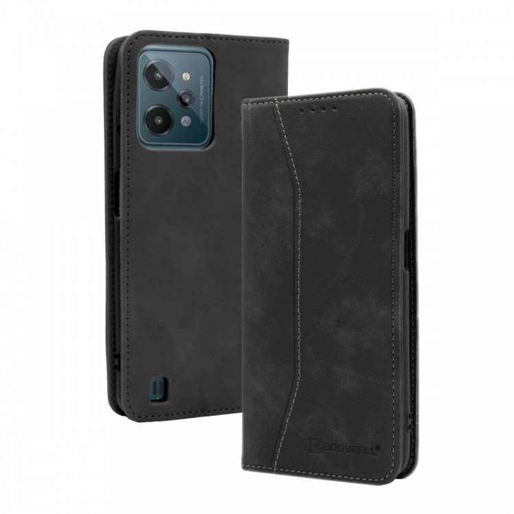 Bodycell Book Case Pu Leather Realme C31 Black