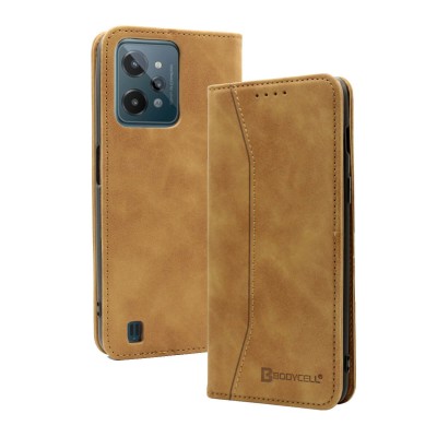 Bodycell Book Case Pu Leather Realme C31 Brown