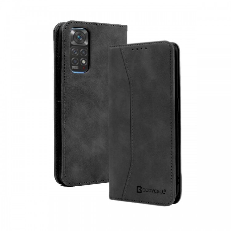 Bodycell Book Case Pu Leather Xiaomi Note 11/11s 4G Black