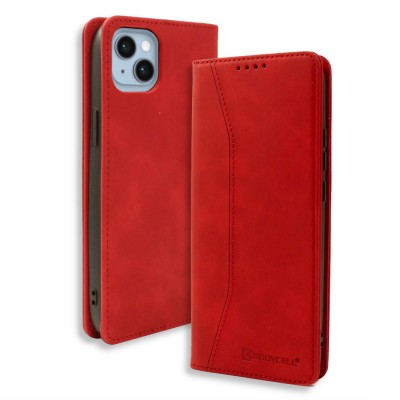 Bodycell Book Case Pu Leather iPhone 14 Plus Red