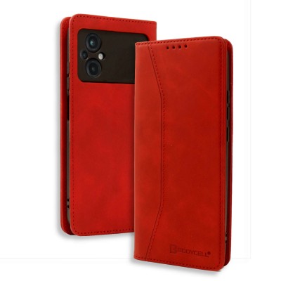 Bodycell Book Case Pu Leather Xiaomi Poco M5  Red