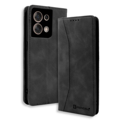 Bodycell Book Case Pu Leather Oppo Reno 8 5G Black