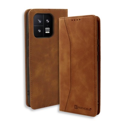 Bodycell Book Case Pu Leather Xiaomi 13 5G Brown
