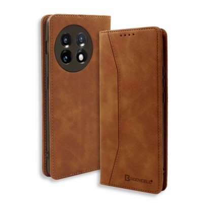 Bodycell Book Case Pu Leather OnePlus 11 5G Brown
