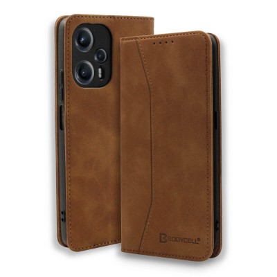 Bodycell Book Case Pu Leather Xiaomi Poco F5  Brown