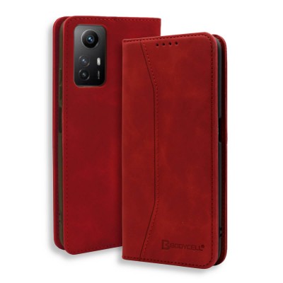 Bodycell Book Case Pu Leather Xiaomi Note 12S Red