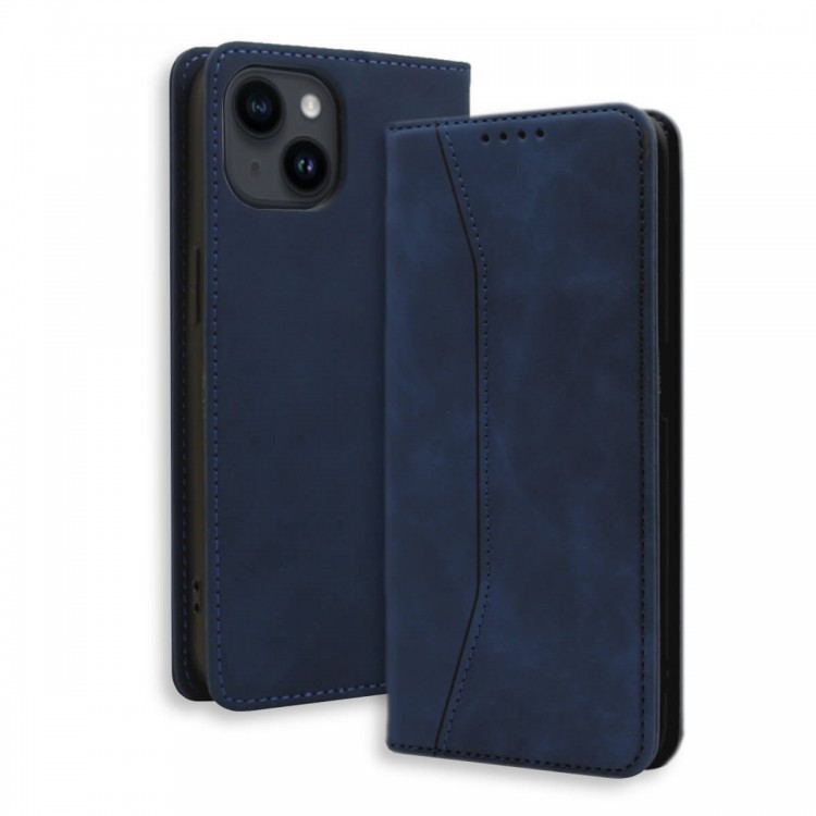 Bodycell Book Case Pu Leather iPhone 14  Blue