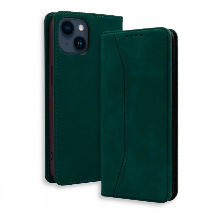 Bodycell Book Case Pu Leather iPhone 14  Green
