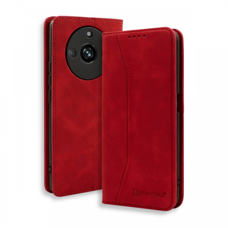 Bodycell Book Case Pu Leather Realme 11 Pro Plus 5G Red