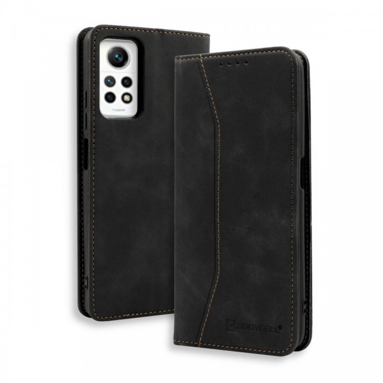 Bodycell Book Case Pu Leather Xiaomi Note 12 Pro 4G Black