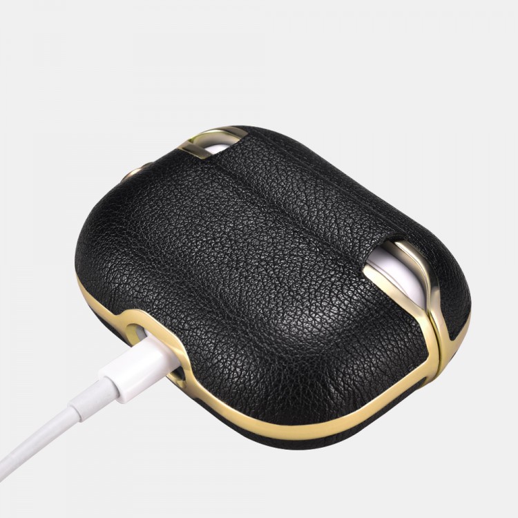 iCarer IAP 054 AirPods Pro Gold Electroplating Case Black+Gold