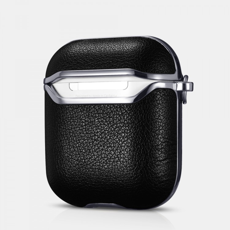 iCarer XAP 008 AirPods Silver Electroplating Case Black+Silver