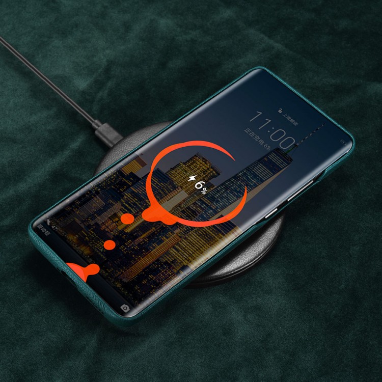 iCarer RHP 40006 Huawei P40 Pro Genuine Leather Back Cover Green