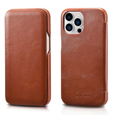 iCarer RIX 1304 iPhone 13 Pro Max Curved Edge Brown