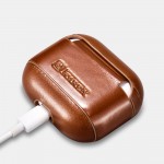 iCarer IAP 056 AirPods 3 Genuine Leather Case Brown