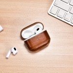 iCarer IAP 056 AirPods 3 Genuine Leather Case Brown