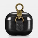 iCarer IAP 057 AirPods 3 Genuine Leather Case with Hook Black
