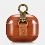 iCarer IAP 057 AirPods 3 Genuine Leather Case with Hook Brown