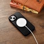 iCarer AKI 14220705 iPhone 14 Curved Genuine Leather MAGSAFE Black