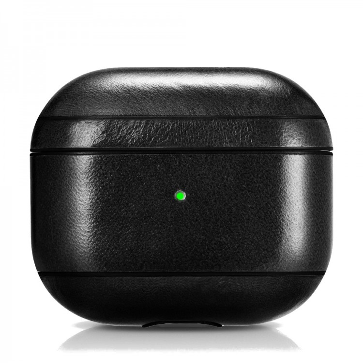 iCarer WMAP24100 AirPods 4 Vintage Leather Case Classic Black