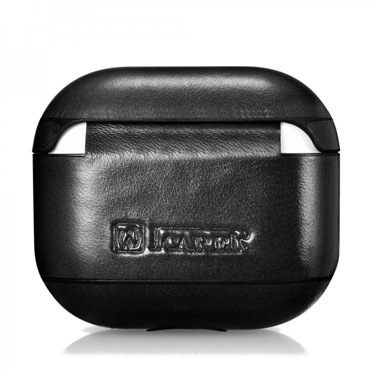 iCarer WMAP24100 AirPods 4 Vintage Leather Case Classic Black