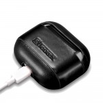 iCarer WMAP24100 AirPods 4 Vintage Leather Case Classic Black